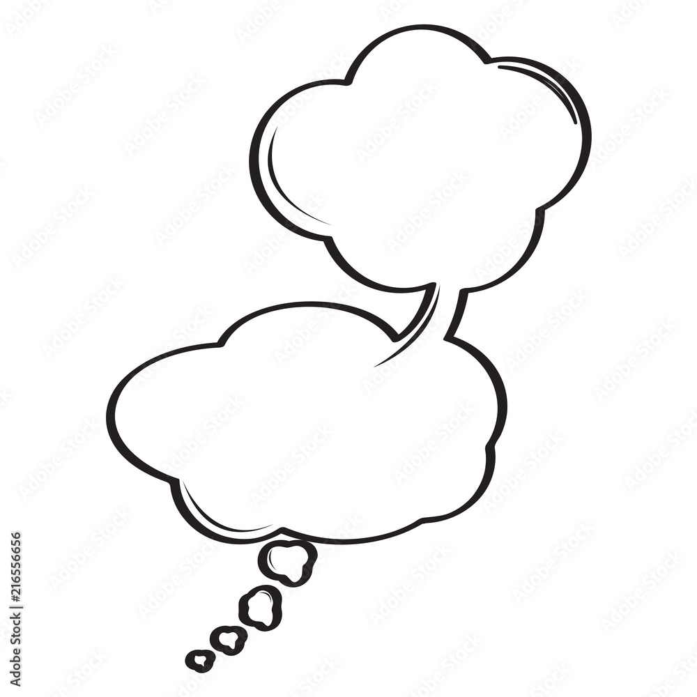Isolated empty comic speech bubble Isolated empty comic speech bubble