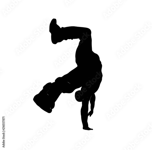 Parkour Jumping man. Outdoor sport. Vector illustration