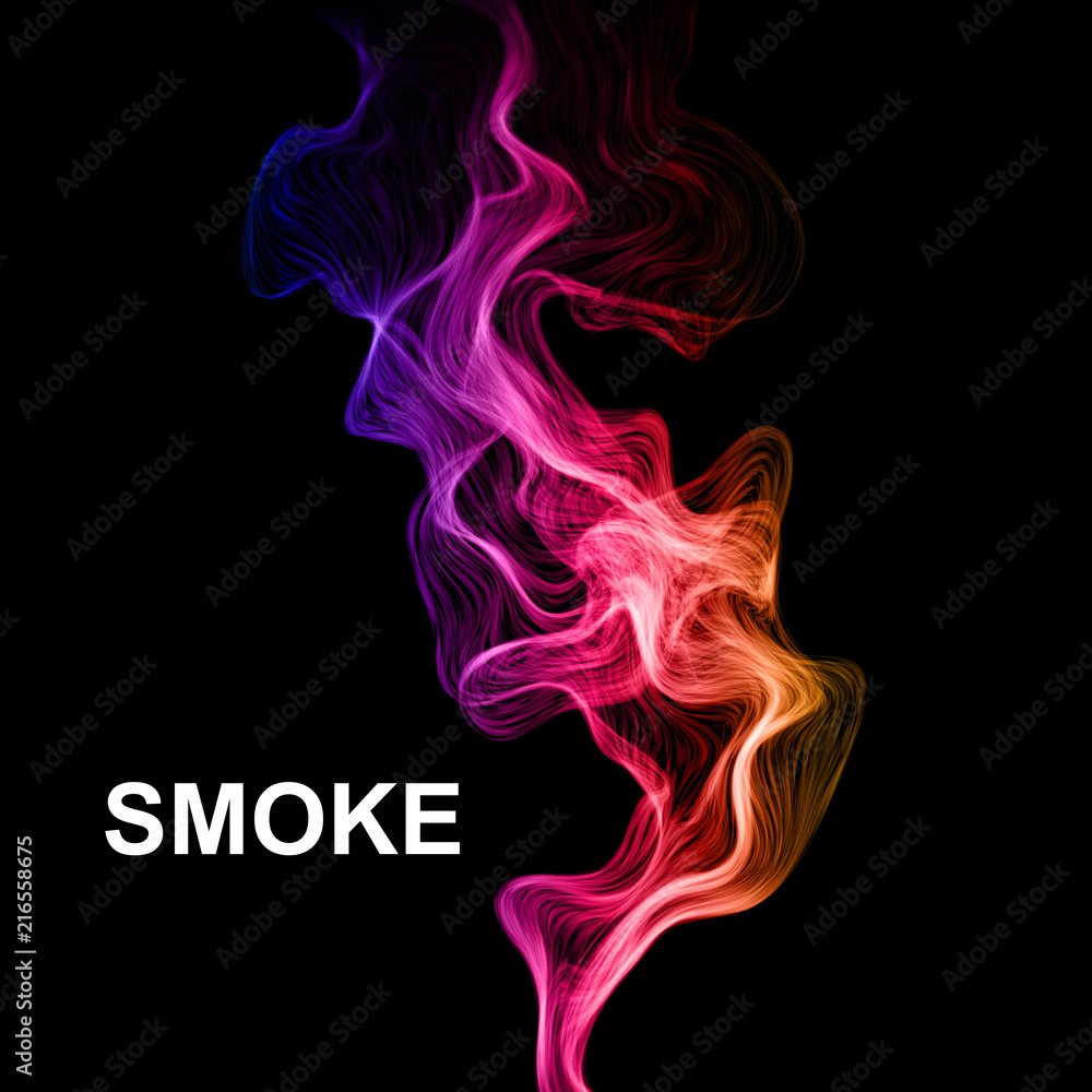 Smoke on black vector background. Smoke on black vector background.