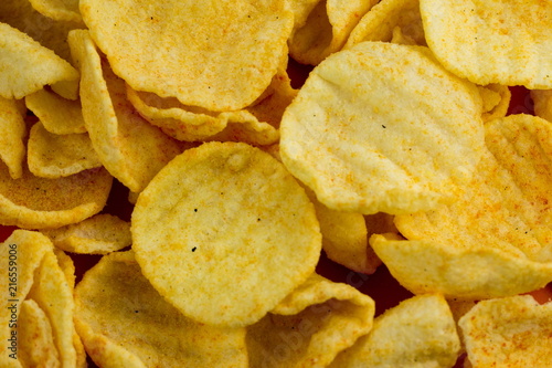 potato chips  Food concept texture