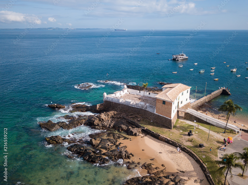 Aerial view of the Fort of Santa Maria in Salvador Bahia