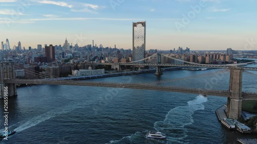 Aerial shot of New York City from Brooklyn