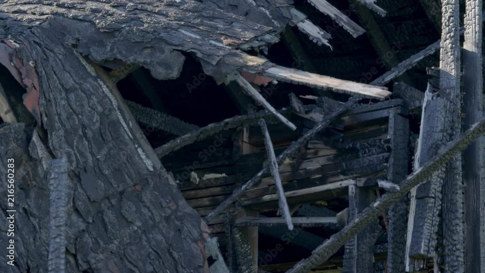 Abandoned House Arson Burnt Close Detail Abandoned House Arson Burnt Close Detail