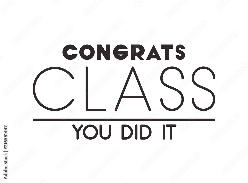 class of the year hand made font vector illustration design class of the year hand made font vector illustration design