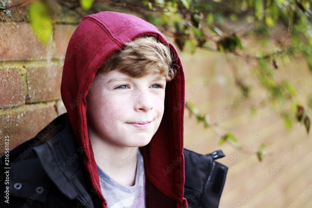 Boy with a red hood Boy with a red hood
