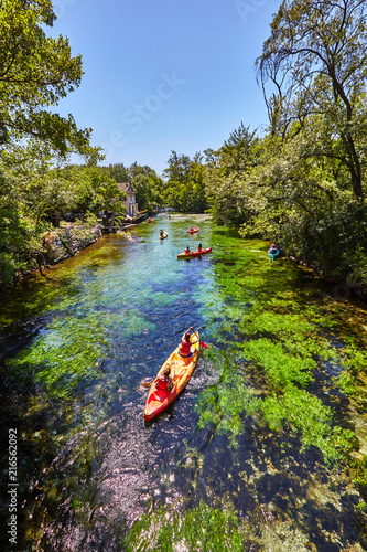 kayak, Pays des Sorgues, Fontaine de vaucluse