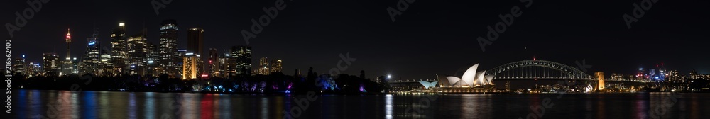 Sydney Harbor Night Panorama