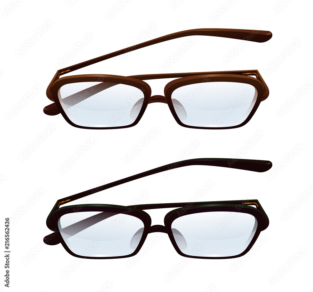 spectacles with semitransparent lenses spectacles with semitransparent lenses