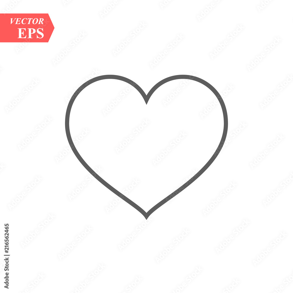 Modern heart line icon. Premium pictogram isolated on a white background. Vector illustration. Stroke high quality symbol. Heart icon in modern line style.