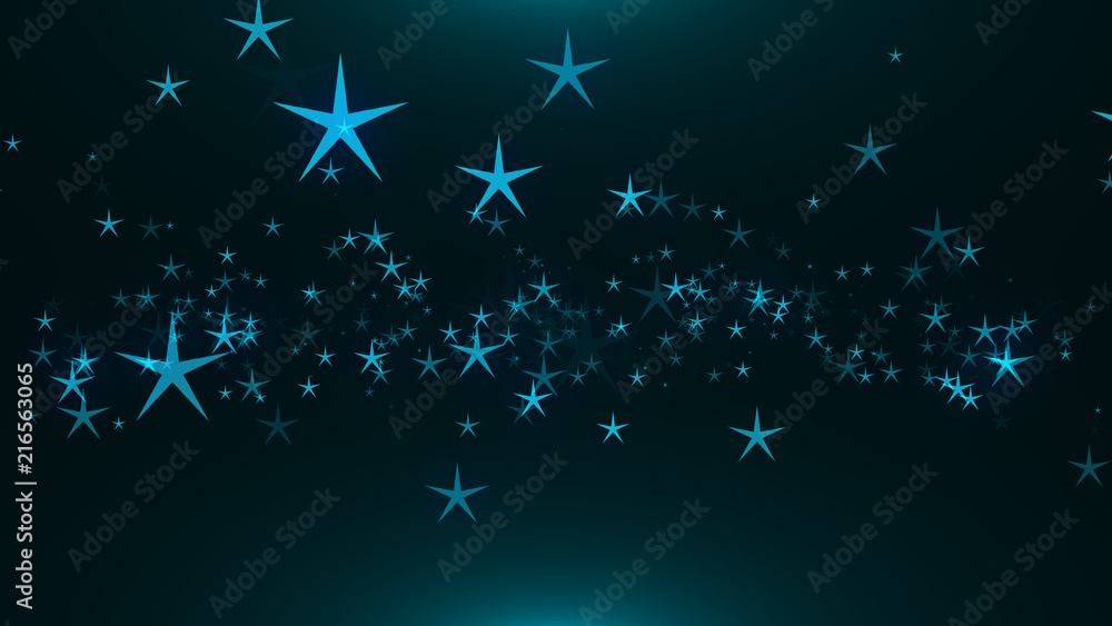 Fototapeta premium Many bright stars are in space, 3d rendering illustration, computer generated backdrop