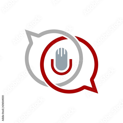 Chat Podcast Icon Logo