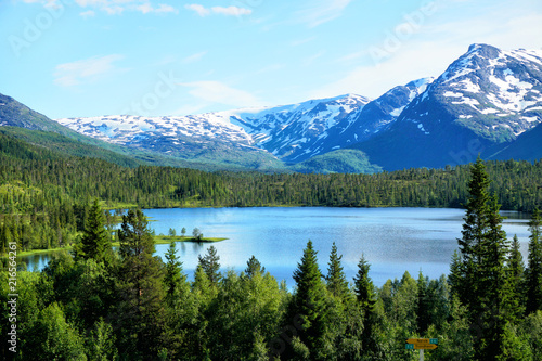 Norwegian lake and mountains