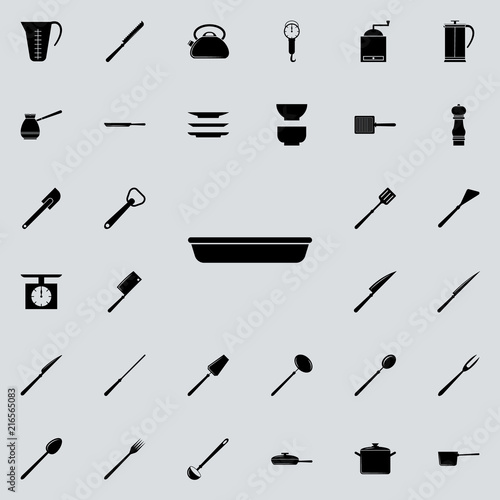 bowl for baking icon. Detailed set of kitchen tools icons. Premium quality graphic design sign. One of the collection icons for websites, web design, mobile app