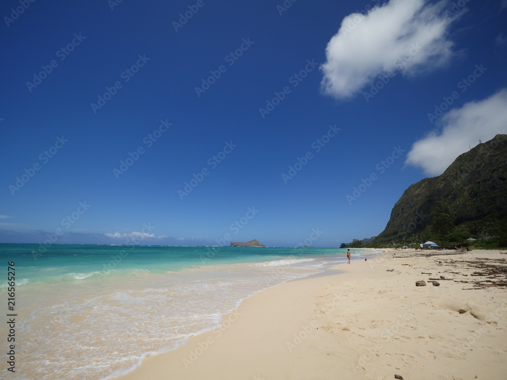 Waimanalo beach Oahu island Hawaii Waimanalo beach Oahu island Hawaii