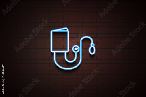 tonometer icon in Neon
