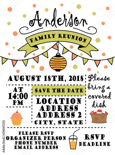 Family reunion template design