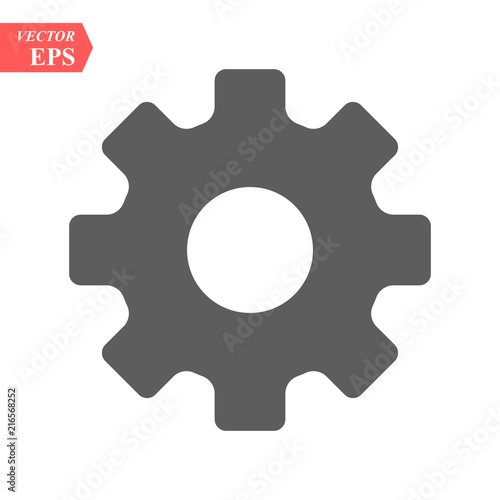 Setting icon vector, Tools, Cog, Gear Sign Isolated on white background. Help options account concept. Trendy Flat style for graphic design, logo, Web site, social media, UI, mobile app, EPS10