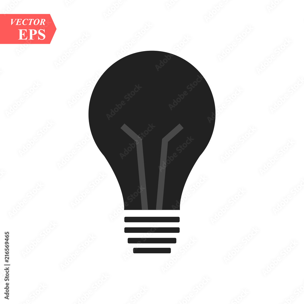 Bulb icon. Lamp vector icon. Idea icon. Light icon. Studio background. EPS 10 vector flat sign. Bulb icon. Lamp vector icon. Idea icon. Light icon. Studio background. EPS 10 vector flat sign.