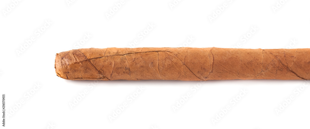The long cigar isolated on a white background The long cigar isolated on a white background