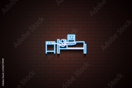artificial life support system icon in Neon style