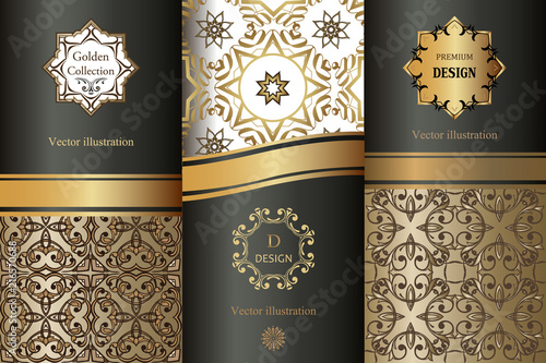 Collection of design elements,labels,icon,frames, for packaging,design of luxury products.