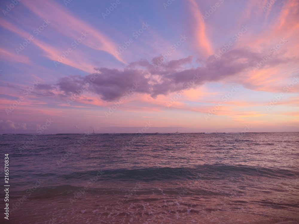 colorful tropical sunset sky