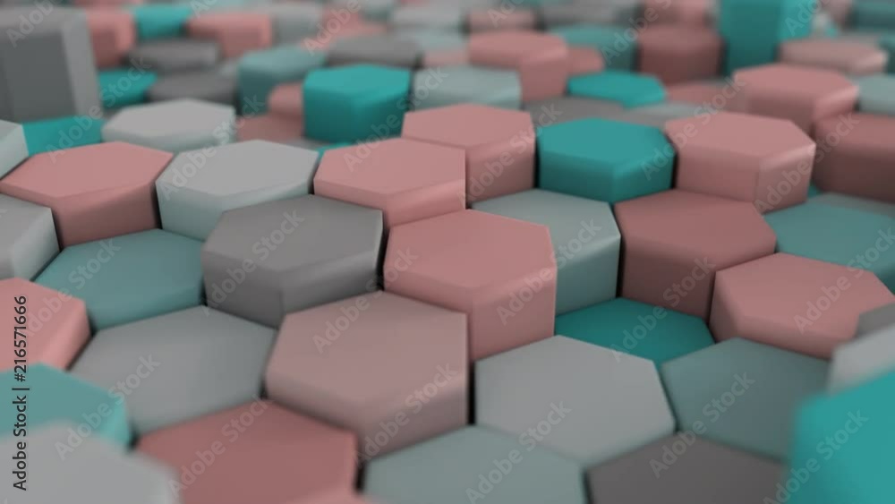 4K Colorful Abstract Honeycomb Grid. Seamless Looping. 4K Colorful Abstract Honeycomb Grid. Seamless Looping.
