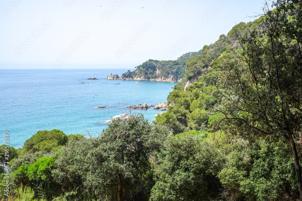 Sea view from Santa Clotilde gardens, Catalonia Sea view from Santa Clotilde gardens, Catalonia