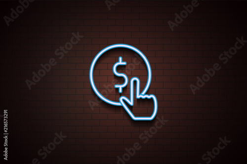 pay per click icon in Neon style