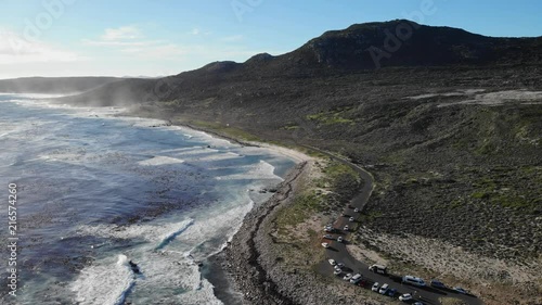 Aerial shot of Cape of Good Hope in South Africa