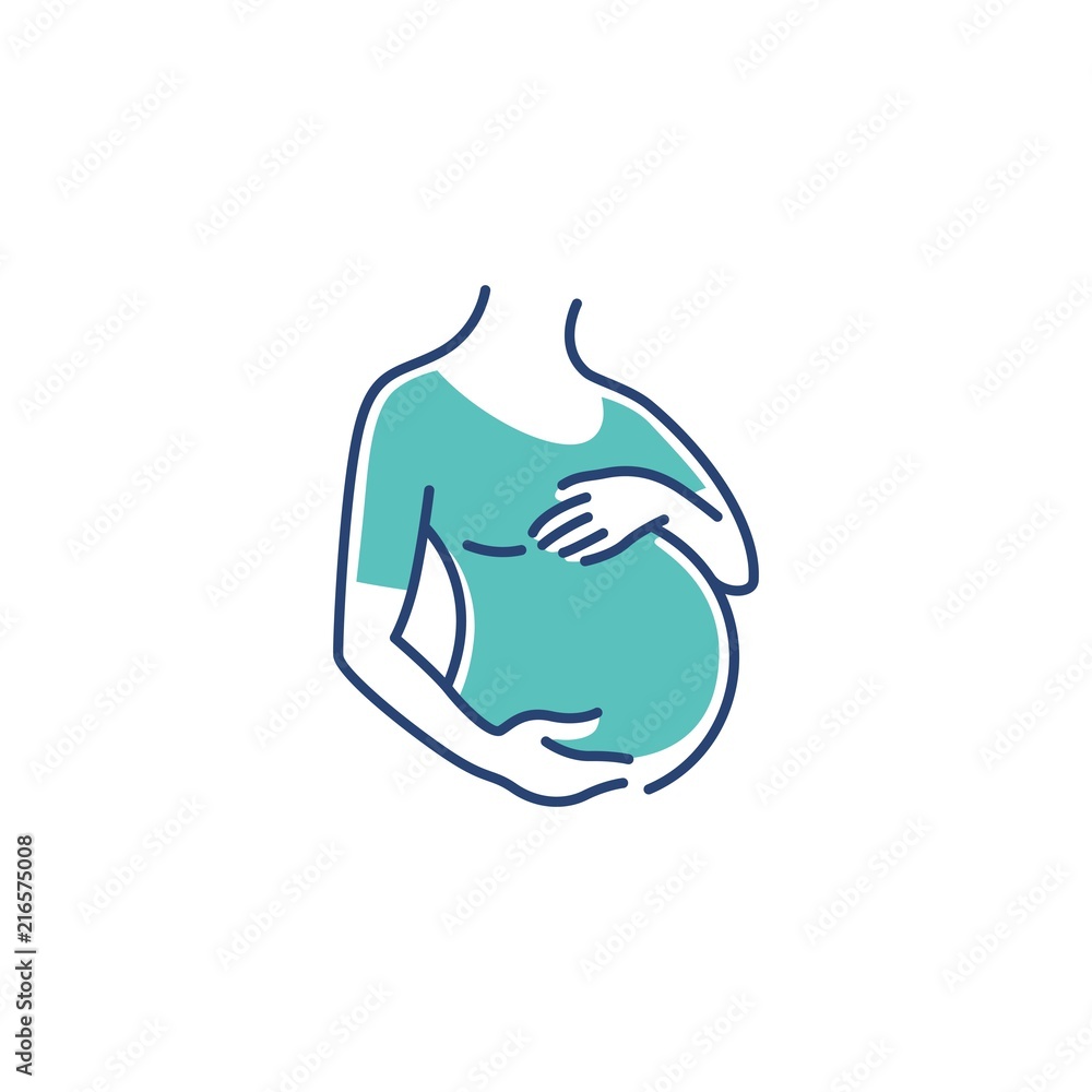pregnancy logo pregnant woman maternal vector illustration pregnancy logo pregnant woman maternal vector illustration