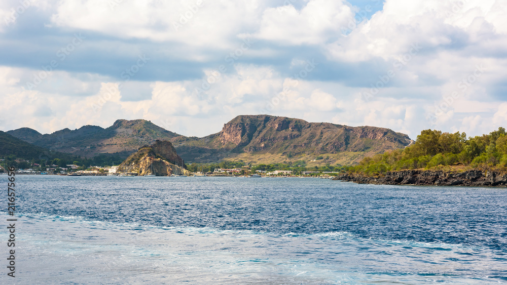 Vulcano Island seen from the sea Vulcano Island seen from the sea