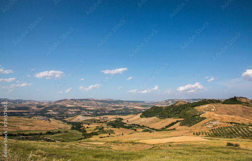Appennini mountains panoramic view, Basilicata region, south Italy