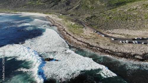Aerial shot of Cape of Good Hope in South Africa