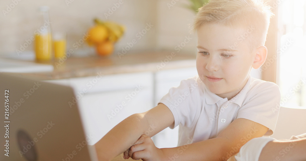 portrait of little girl and boy using digital tablet portrait of little girl and boy using digital tablet