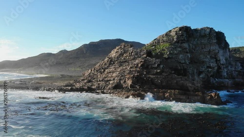 Aerial shot of Cape of Good Hope in South Africa