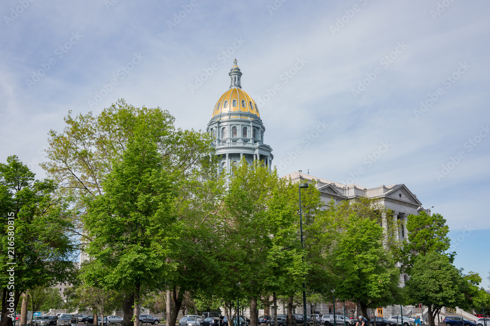 Morning view of the historical Colorado State Capitol