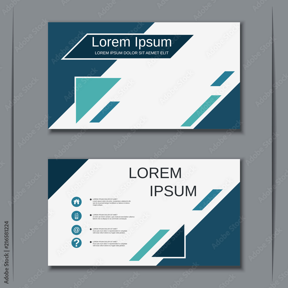 Modern business visiting card vector design template 