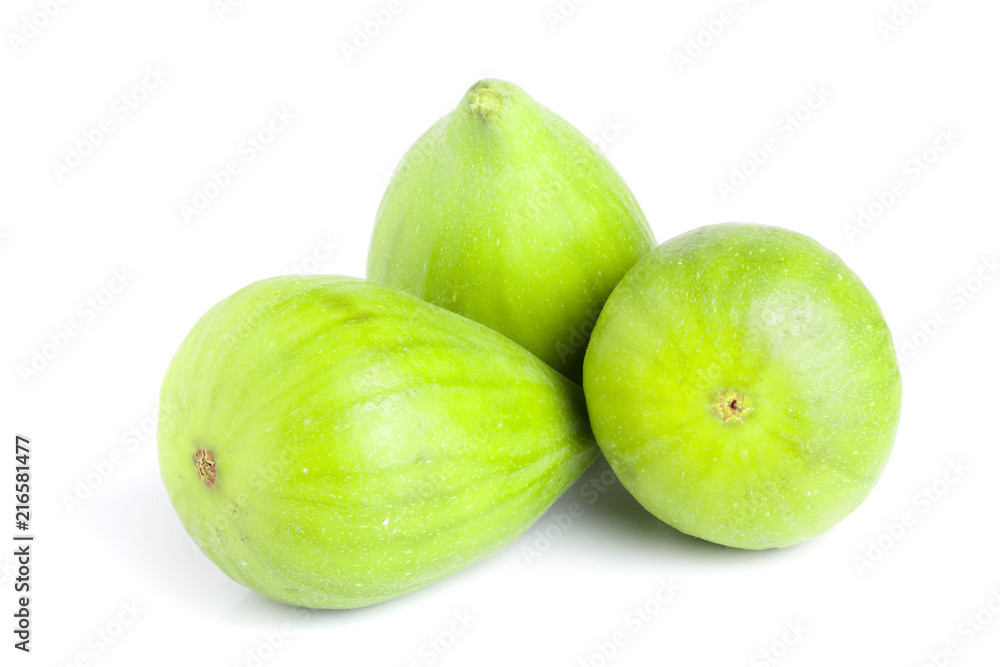 Ripe green fig fruit isolated on white background Ripe green fig fruit isolated on white background