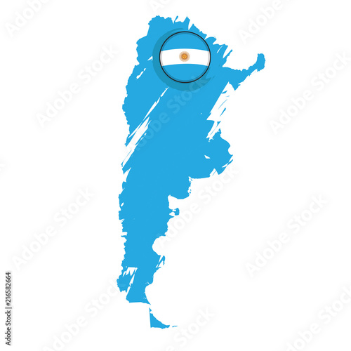 Map of Argentina with a label