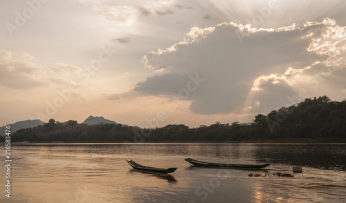 sunset on Mekong River
