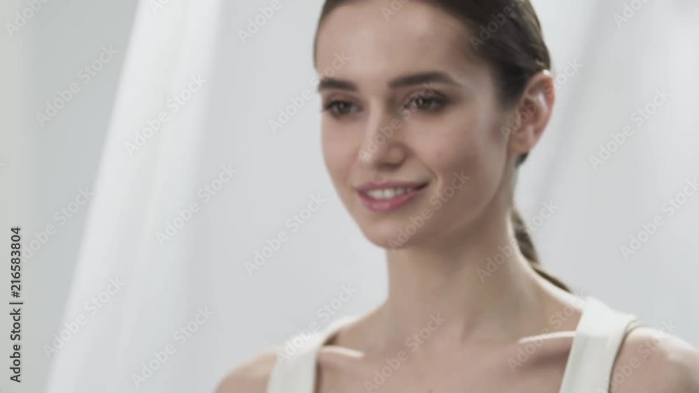 Face Skin Care. Woman Touching Skin Under Eyes Closeup Face Skin Care. Woman Touching Skin Under Eyes Closeup