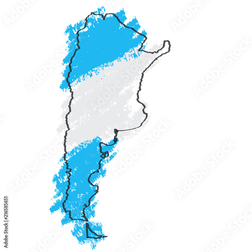 Sketch of a map of Argentina