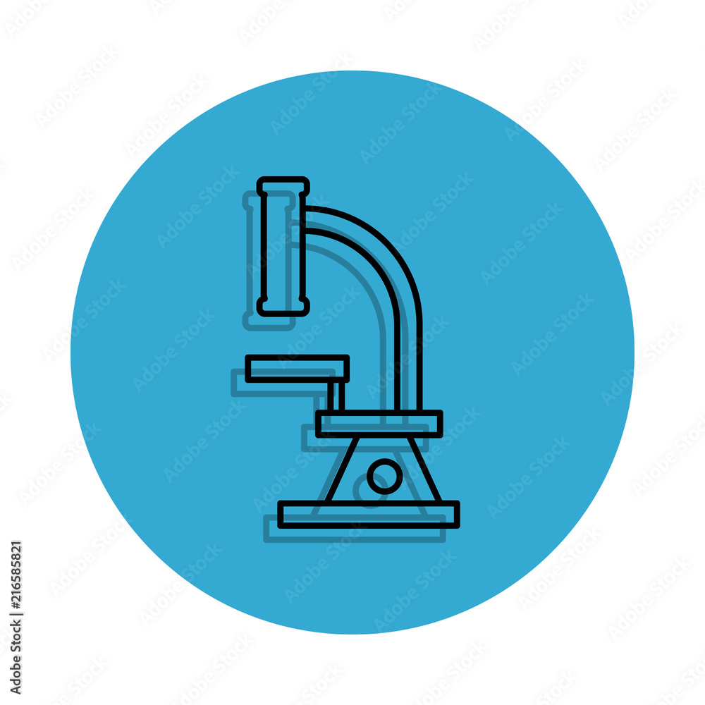 Microscope icon on white background Microscope icon on white background