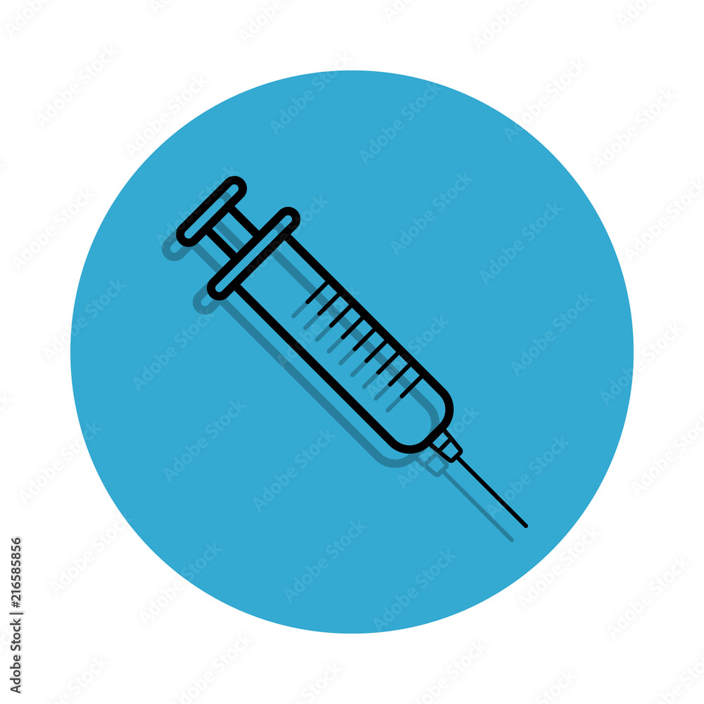 Syringe Icon on white background Syringe Icon on white background