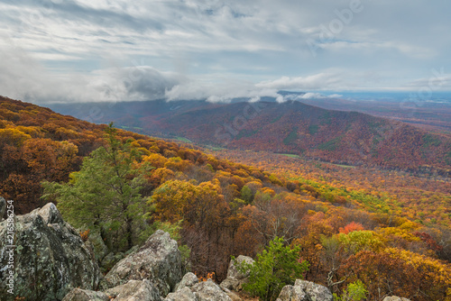 Autumn view from Ravens Roost Overlook, on the Blue Ridge Parkway in Virginia.