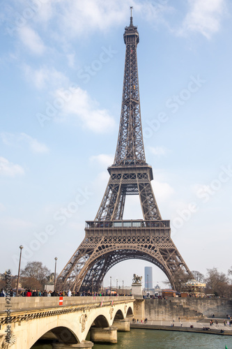 The Eiffel tower from the river Seine in Paris © pigprox