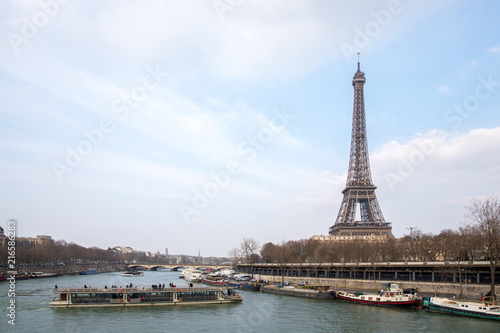The Eiffel tower from the river Seine in Paris © pigprox