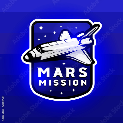 Space mission to Mars vector illustration stock vector