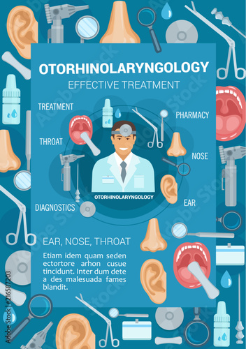 Otorhinolaryngology medical clinic banner design
